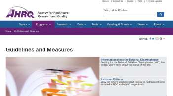 National Guideline Clearinghouse